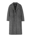 Ermanno Scervino Single-breasted Tailored Coat With A Masculine Fit And Belt At The Waist In Gray