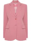 Ermanno Scervino Single-breasted Tailored Jacket With Notched Lapel In Pink