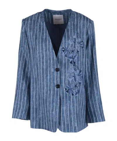 Ermanno Scervino Single-breasted Suit Jacket In Blue