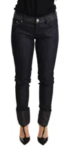 Ermanno Scervino Chic Black Low Waist Skinny Jeans In Black