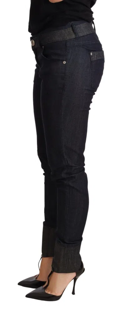 Ermanno Scervino Skinny Folded-hem Denim Jeans In Blue