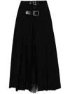 Ermanno Scervino Pleated Maxi Skirt With High Waist In Black