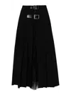 Ermanno Scervino Pleated Maxi Skirt With High Waist In Black