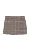 Ermanno Scervino Check-pattern Mini Skirt In White