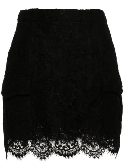 Ermanno Scervino Corded-lace Mini Skirt In Black  