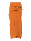 Ermanno Scervino Skirt With Knot In Naranja