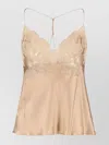 Ermanno Scervino Sleeved Top With Lace And Satin In Neutral