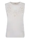 ERMANNO SCERVINO ERMANNO SCERVINO SLEEVELESS BRODERIE ANGLAISE TANK TOP