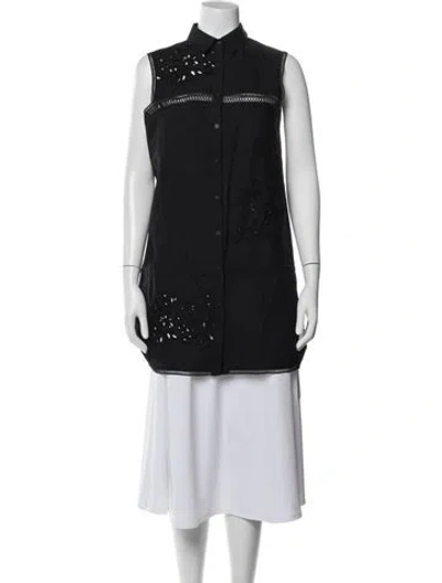 Pre-owned Ermanno Scervino Sleeveless Button-up Top In Blue
