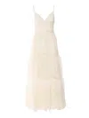 Ermanno Scervino Sleeveless Maxi Dress With Tiered Skirt In White
