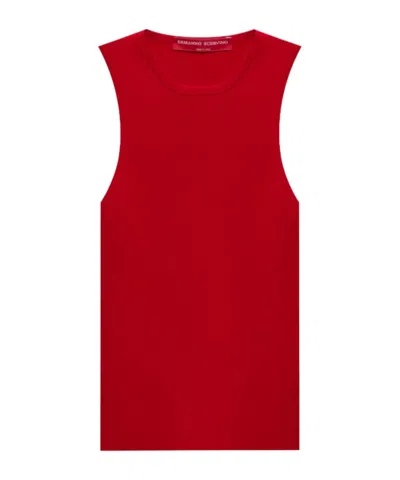 Ermanno Scervino Sleeveless Vest In Red
