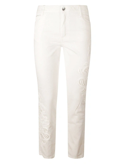 Ermanno Scervino Slim Fit Boyfriend Jeans In White