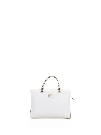 Ermanno Scervino Small White Double Handle Leather Bag