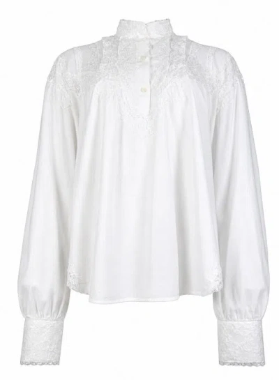 Ermanno Scervino Snow White Lace Pants Shirt