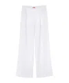 Ermanno Scervino Soft Linen Trousers With In White