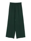 Ermanno Scervino Wide-leg Trousers In Soft Green Viscose Blend In Green