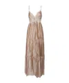 Ermanno Scervino Lace-trimmed Tiered Maxi Dress