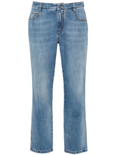 Ermanno Scervino Straight-cut Jeans In Blue
