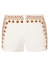 ERMANNO SCERVINO STRAIGHT HEM WHITE SHORTS