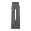 Ermanno Scervino Wide-leg Viscose Pants With Herringbone Patternwaist In Gray