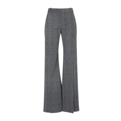 Ermanno Scervino Straight Leg Grey Viscose Pants In Gray