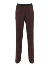 Ermanno Scervino Straight-leg Tailored Pants With Clean Waistband And Smooth Finish In Brown