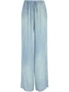 Ermanno Scervino Wide-leg Drawstring Pants In Blau