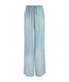 Ermanno Scervino Wide-leg Drawstring Pants In Light Blue