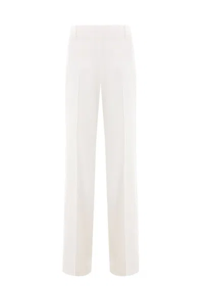 Ermanno Scervino Straight-leg Trousers With Structured Waistband In Neutral
