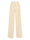 Ermanno Scervino High Waist Wide Leg Trousers With Belt Loops In Multi