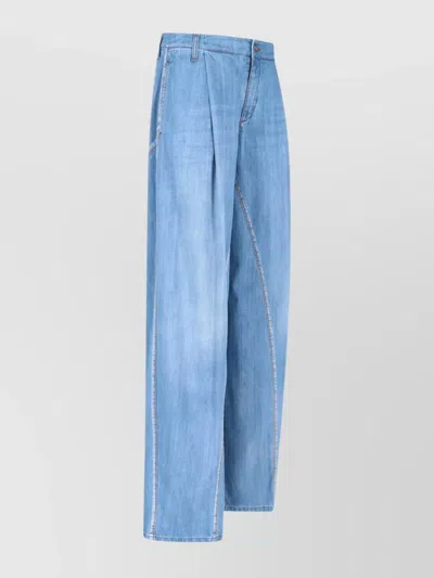 Ermanno Scervino Straight Trousers With Belt Loops And Pockets