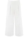 Ermanno Scervino Straight Wide-leg Trousers With Side Pleats In White