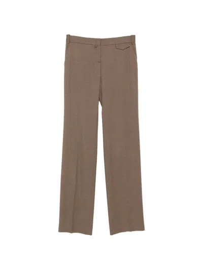 Ermanno Scervino Straight-leg Trousers In Brown
