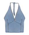 Ermanno Scervino Strap-up Top In Blue