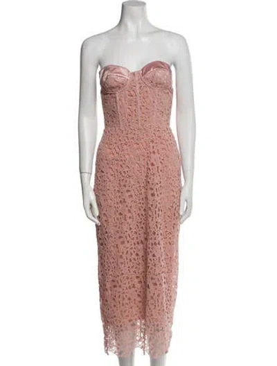 Pre-owned Ermanno Scervino Strapless Midi Length Dress In Pink