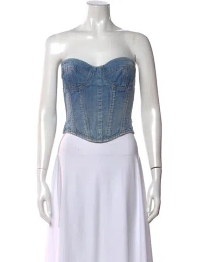 Pre-owned Ermanno Scervino Strapless Top In White