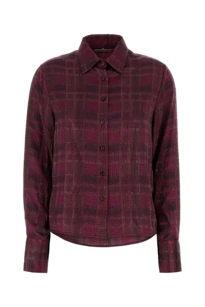 Ermanno Scervino Strass-embellished Button-front Shirt For Women In Red