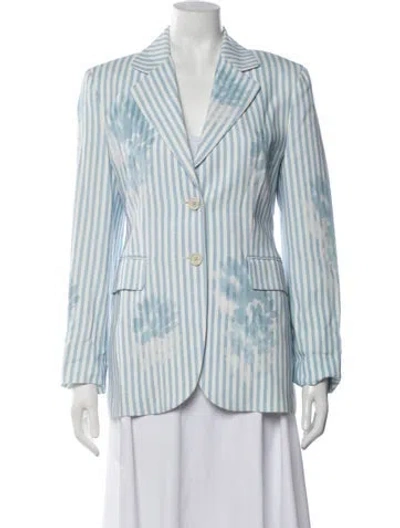 Pre-owned Ermanno Scervino Striped Blazer In Blue