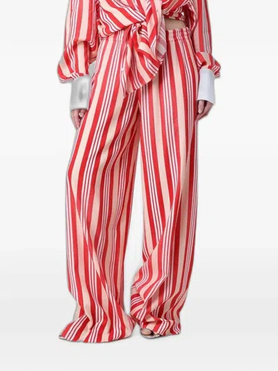Ermanno Scervino Striped Wide-leg Trousers In Multi