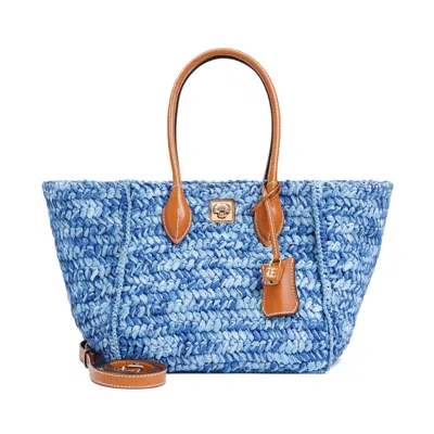 Ermanno Scervino Stylish Blue Raffia Handbag For Women
