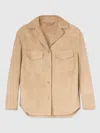 Ermanno Scervino Suede Blazer In Nude