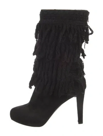 Pre-owned Ermanno Scervino Suede Boots In Black
