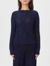 Ermanno Scervino Baguette Studded Sweater In Blue