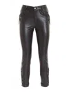 Ermanno Scervino Synthetic Leather Pants In Black In Black