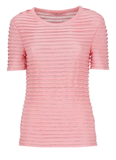 Ermanno Scervino T-shirt With Strass In Pink