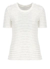 Ermanno Scervino Crystal-embellished Ribbed Blouse In White