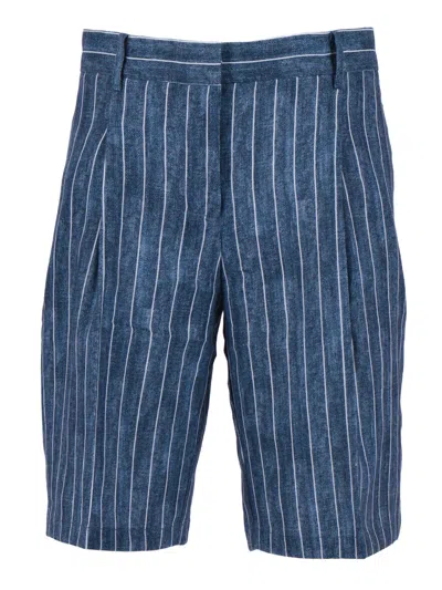 Ermanno Scervino Tailored Cropped Pinstripe Shorts In Multi