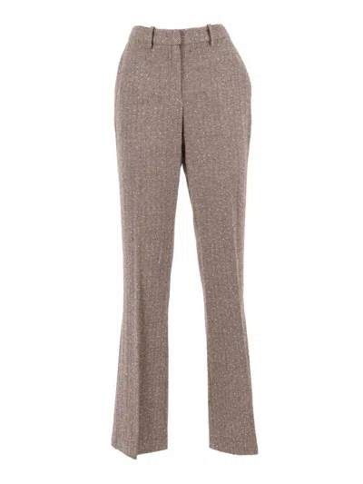 ERMANNO SCERVINO TAILORED STRAIGHT-LEG PANTS IN SMOOTH POLYESTER