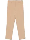 Ermanno Scervino Tailored Straight-leg Pants With Fitted Waistband In Brown