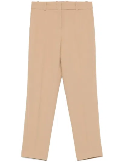 Ermanno Scervino Tailored Straight-leg Pants With Fitted Waistband In Neutral